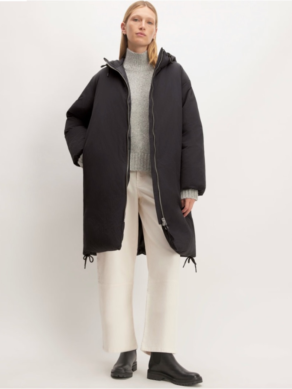 EVERLANE Long Re:Down Puffer Coat Down-Filled Padded Jacket Parka Women's S